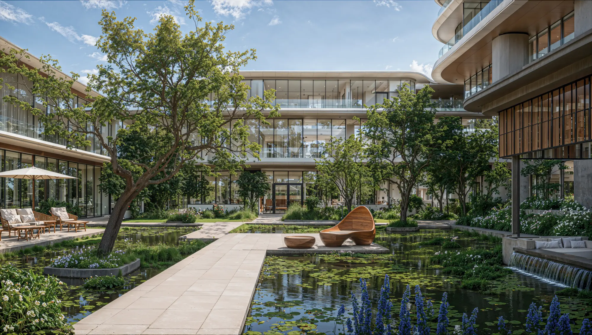 Garden terrace, level 5 landscaped deck