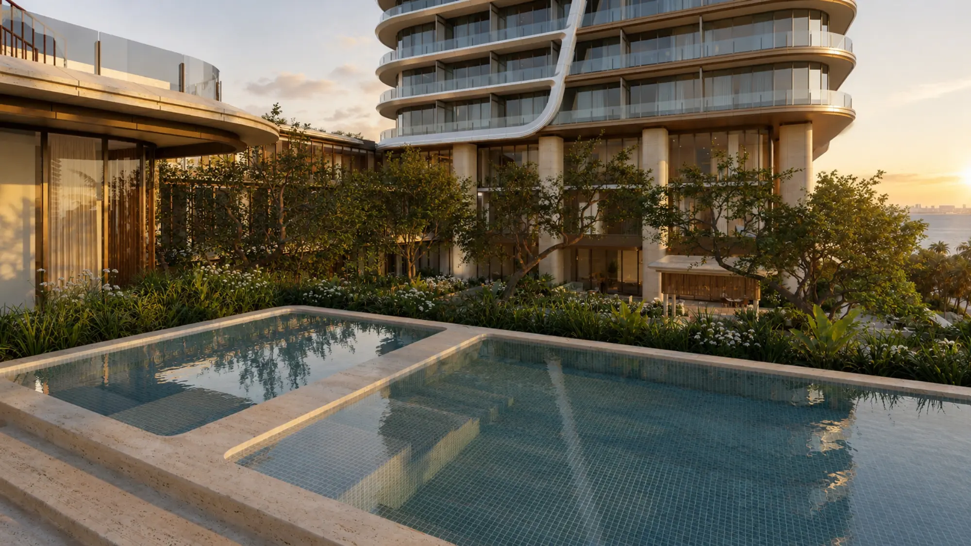 Plunge pools, level 5 vitality center