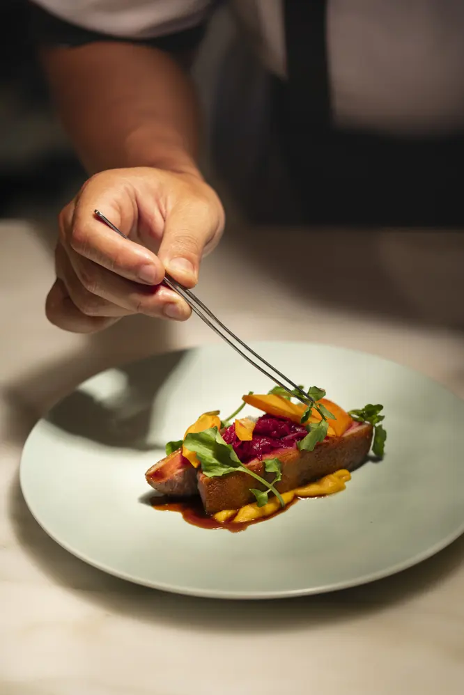 Plated signature dish, Anantara Ubud Bali